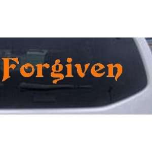  Orange 56in X 13.1in    Forgiven Christian Car Window Wall 