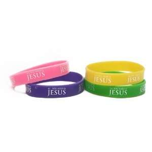  Silicone Religious Wristbands   All You Need Is Jesus (set 