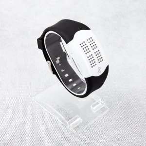 HDE (TM) Futuristic Blue LED Watch with Black Band 