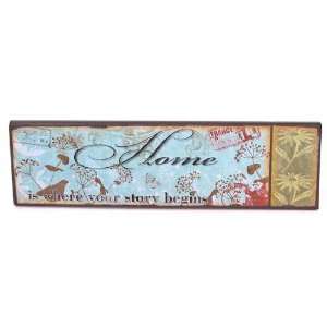   Where Your Story Begins Plaque in Soft Muted Colors