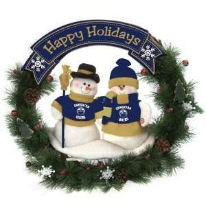 Edmonton Oilers Team Snowman Christmas Wreath