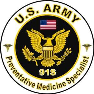 United States Army MOS 91S Preventative Medicine Specialist Decal 