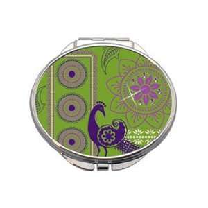 Peacock Crystallized Compact Mirror 