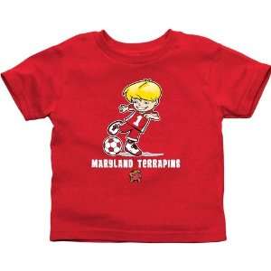  NCAA Maryland Terrapins Infant Boys Soccer T Shirt   Red 