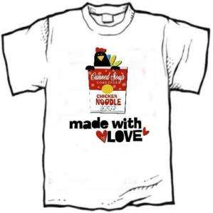 shirt   Funky CHICKEN Noodle Soup, Made w Love **  