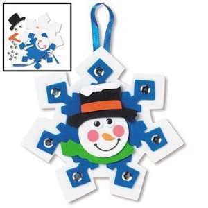    12 Snowman Snowflake Ornament Craft Kits Arts, Crafts & Sewing