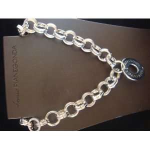   Necklace. Close Ties Silver Big Chain ID. ITALY 