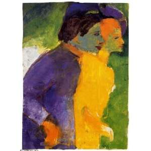 Hand Made Oil Reproduction   Emil Nolde   32 x 44 inches   Couple 