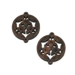   Laser Cut Flower Circle Connector Beads (2) Arts, Crafts & Sewing
