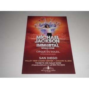  Cirque du Soleil MICHAEL JACKSON Immortal Tour Promo Mini 