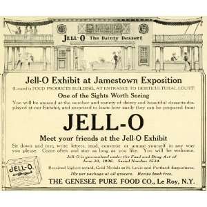  1907 Ad Genesee Pure Food Jell O Gelatin Dessert Jamestown Portland 