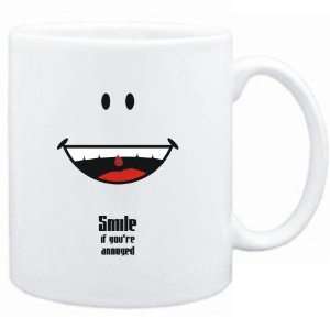  Mug White  Smile if youre annoyed  Adjetives Sports 