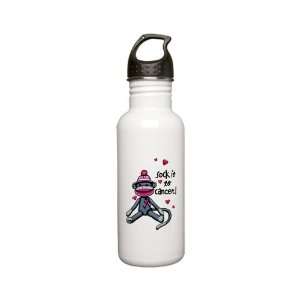 Stainless Water Bottle 0.6L Sock It To Cancer   Cancer Awareness Pink 