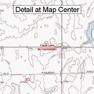  USGS Topographic Quadrangle Map   Clark Lake, South Dakota 