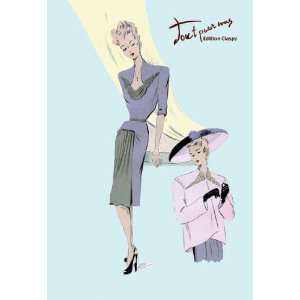 Sophisticated Dress Hat and Jacket 12x18 Giclee on canvas  