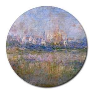  Vetheuil in the Fog By Claude Monet Round Mouse Pad 