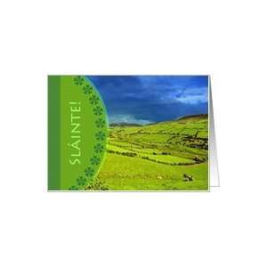  St. Patricks Day, Sláinte, Irish Landscape Card Health 