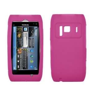   Pink Silicone Skin Soft Case for Nokia N8 Cell Phones & Accessories