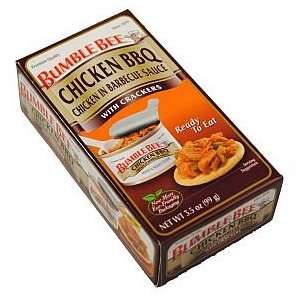 Bumble Bee Ready to Eat Chicken in BBQ Sauce with crackers (box of 12 