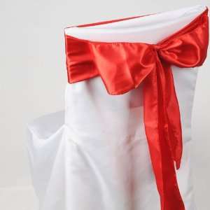  Satin Chair Sash 6 inches x 106 inches, Red Health 