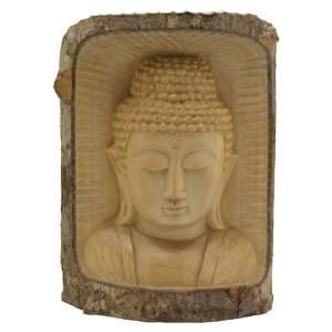  Artistic Buddha Bust Statue Carved From Crocodile Wood 