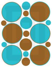 The largest circles are 3.5. The smaller circles are 1.5.