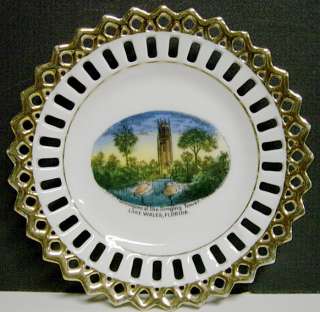 1920s Singing Tower Lake Wales, FL Souvenir Plate  