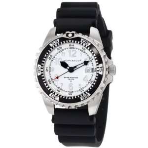  Timer for Scuba Divers with White Dial & Black Hyper Rubber Band