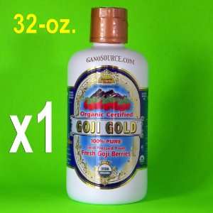  Goji Gold   100% Pure Organic Certified Goji Juice 946 ml 
