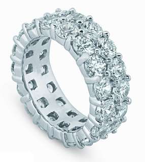 15 CT TW ROUND CUT DIAMOND ETERNITY WEDDING BAND RING  