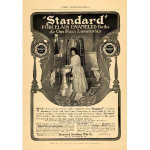   Ad Standard Porcelain Enamel Baths Lavatories PA   Original Print Ad