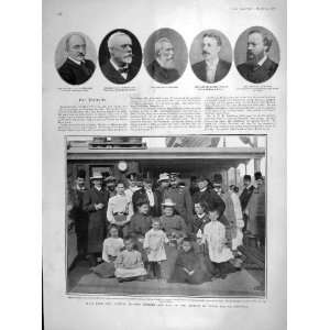  1905 MADAME STOESSEL SHIP NICHOLAS MIDDLETON REID MEN 