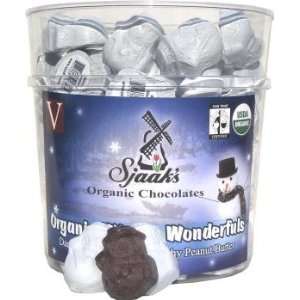 Sjaaks Organic Chocolate Peanut Butter Snowman, Individually Wrapped 