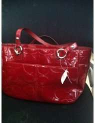 100% Authentic Coach Embossed Patent Leather Tote Bag