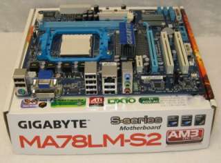 Gigabyte GA MA78LM S2 AMD AM3/AM2+ DDR2 760G Motherboard MATX Radeon 