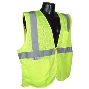  Safety Vest Class 2 Economy with Zipper 2 Pockets Green 