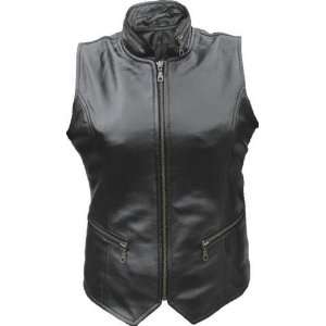   Lambskin High Collar vest with zippered pocket on collar. Automotive