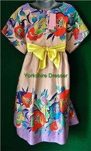 New MONSOON Girls Floral Cotton CLARISSA Folk Dress  