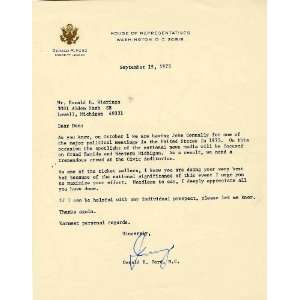  Gerald Ford Rare Typed Letter Signed As Minority Leader 