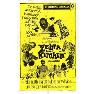  Zebra in The Kitchen (1965) 27 x 40 Movie Poster Style A 