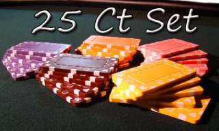 White Rectangular Poker Chips European Style 32 gram  