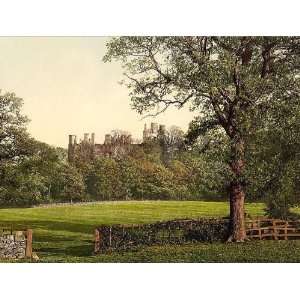 Vintage Travel Poster   Wingfield Manor I. Derbyshire England 24 X 18 