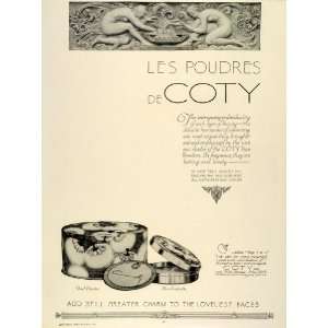  1924 Ad Coty French Makeup Face Powder Compact Cosmetics 