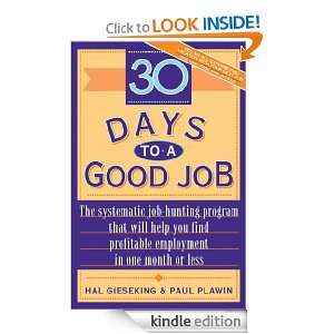 Thirty Days to a Good Job Hal Gieseking  Kindle Store