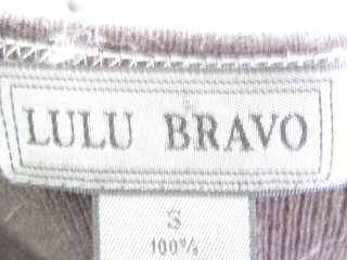 You are bidding on a LULU BRAVO Brown Cashmere Long Sleeve Sweater in 