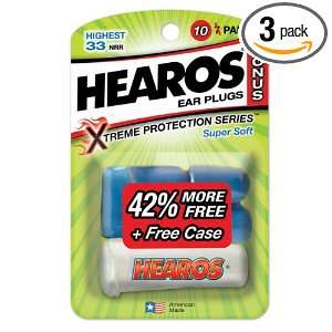  Hearos Earplugs, Xtreme Protection Series, 10 Count (Pack 