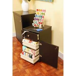  4 drawer Suzi Storage Sidekick Sewing Cabinet, Black 