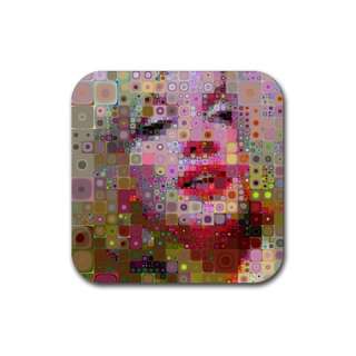 Marilyn Monroe 60s Hippy Pop Art Pic Rubber Coasters  