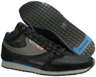 125 DIESEL Hi Pass Men Shoe Size US 8 EU 40.5 Black  