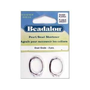  Beadalon Pearl/Bead Shortener Oval Silver Plated 2pc (3 